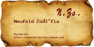 Neufeld Zsófia névjegykártya