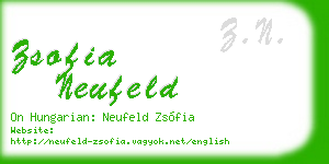 zsofia neufeld business card